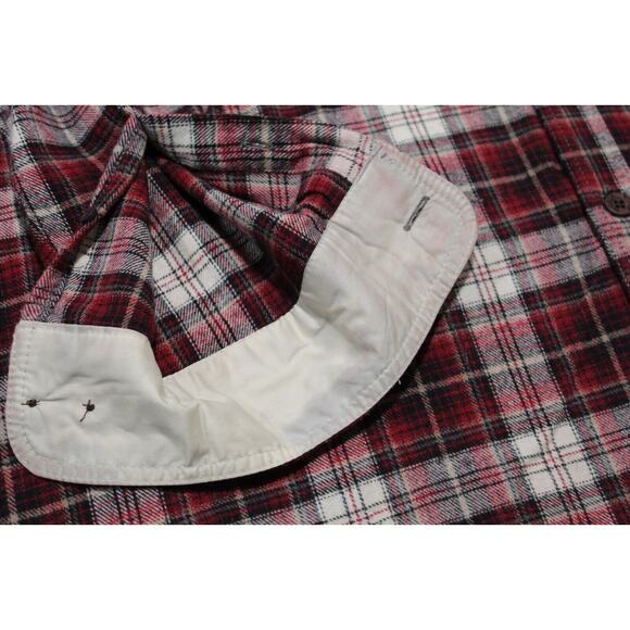 North River Men's XXL Red Tartan Plaid Button-up LS Flannel Shirt XXL Outdoors - Picture 9 of 13